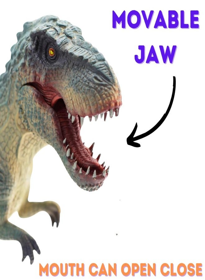 FUNFOB Dinosaur Figure Jumbo Length-33cm Dinosaur Toy Action Figure Educational Wild Animal Toys for Boys & Girls | Vastatosaurus Rex Jumbo Green - Image 3